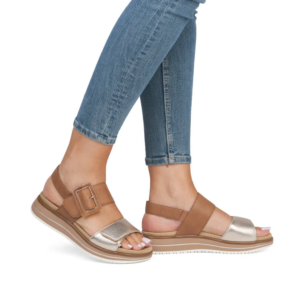Remonte Wedge Sandal D1j53-22 BROWN