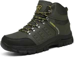 Renyqatt Men's Hiking Shoes Lightweight Anti Slip Outdoor Ankle Boots Breathable Hike Trekking Walking Shoes