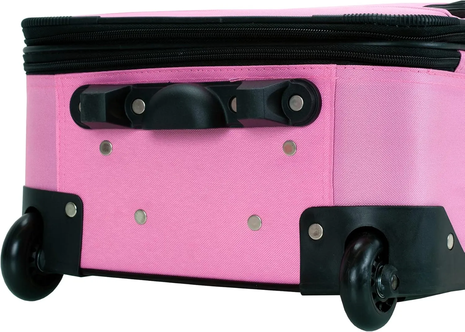 Rockland Fashion Softside Upright Luggage Set, Expandable, Pink, 2-Piece (14/19)