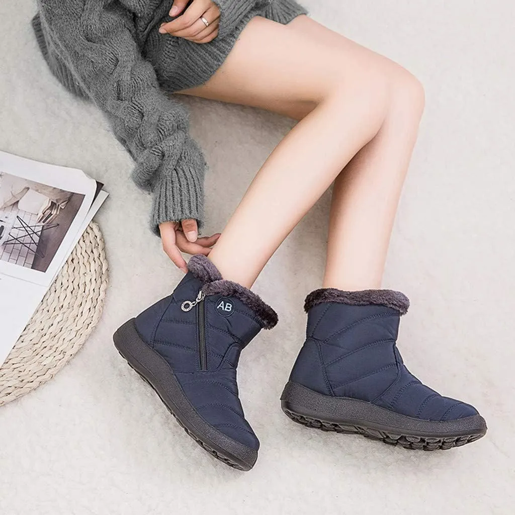 SBGMoSJ Short Winter Boots Extra Wide for Women Waterproof Snow Non Slip Winter Boots Waterproof Fashion Winter Boots for Women 2023 Womens Waterproof Boots Botas De Invierno Para Mujer Con Tacones