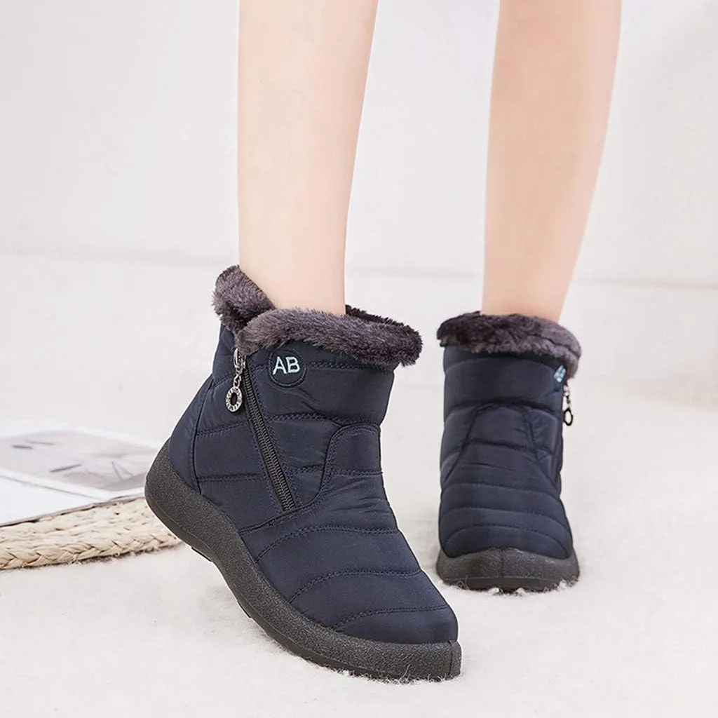 SBGMoSJ Short Winter Boots Extra Wide for Women Waterproof Snow Non Slip Winter Boots Waterproof Fashion Winter Boots for Women 2023 Womens Waterproof Boots Botas De Invierno Para Mujer Con Tacones