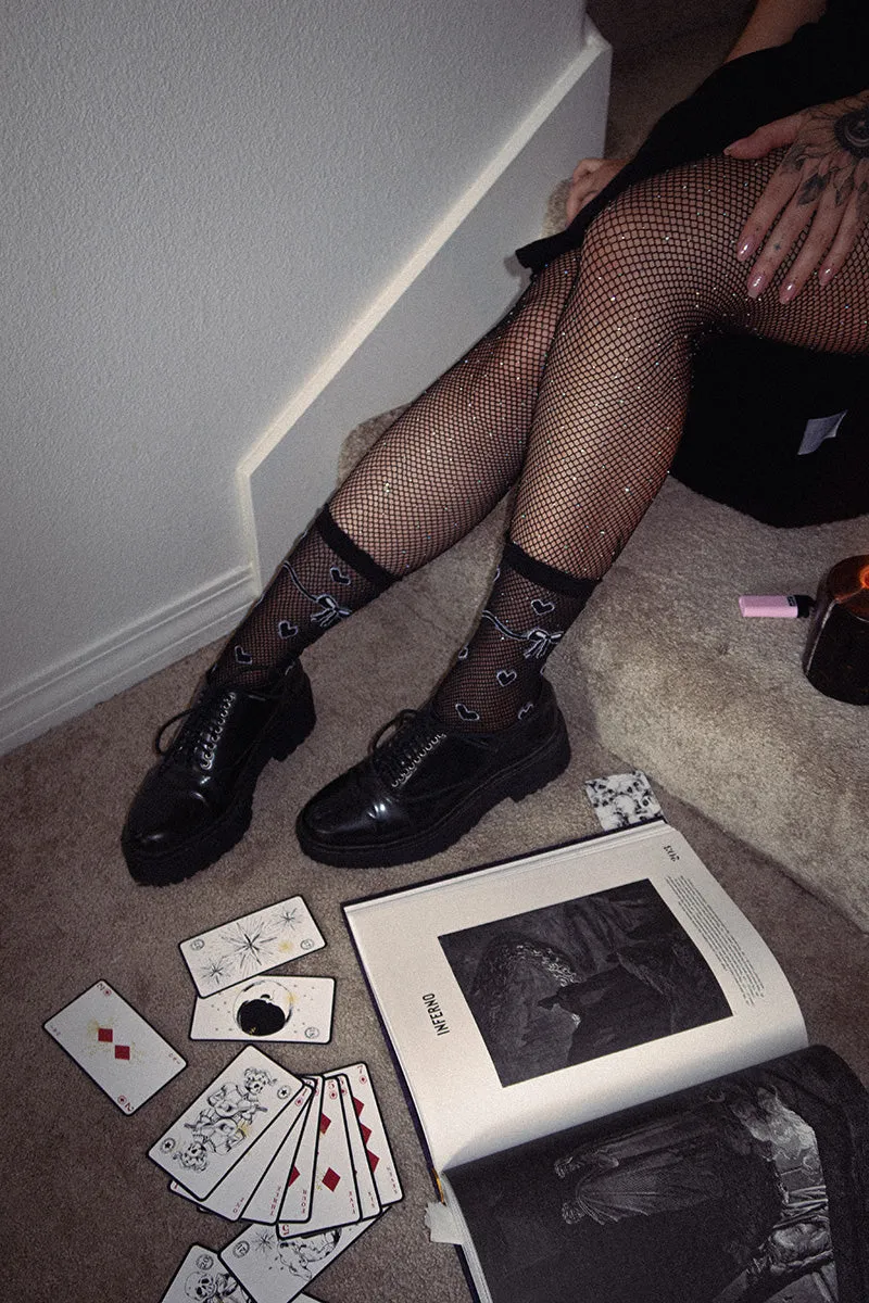 Sheer Heart Socks in Black