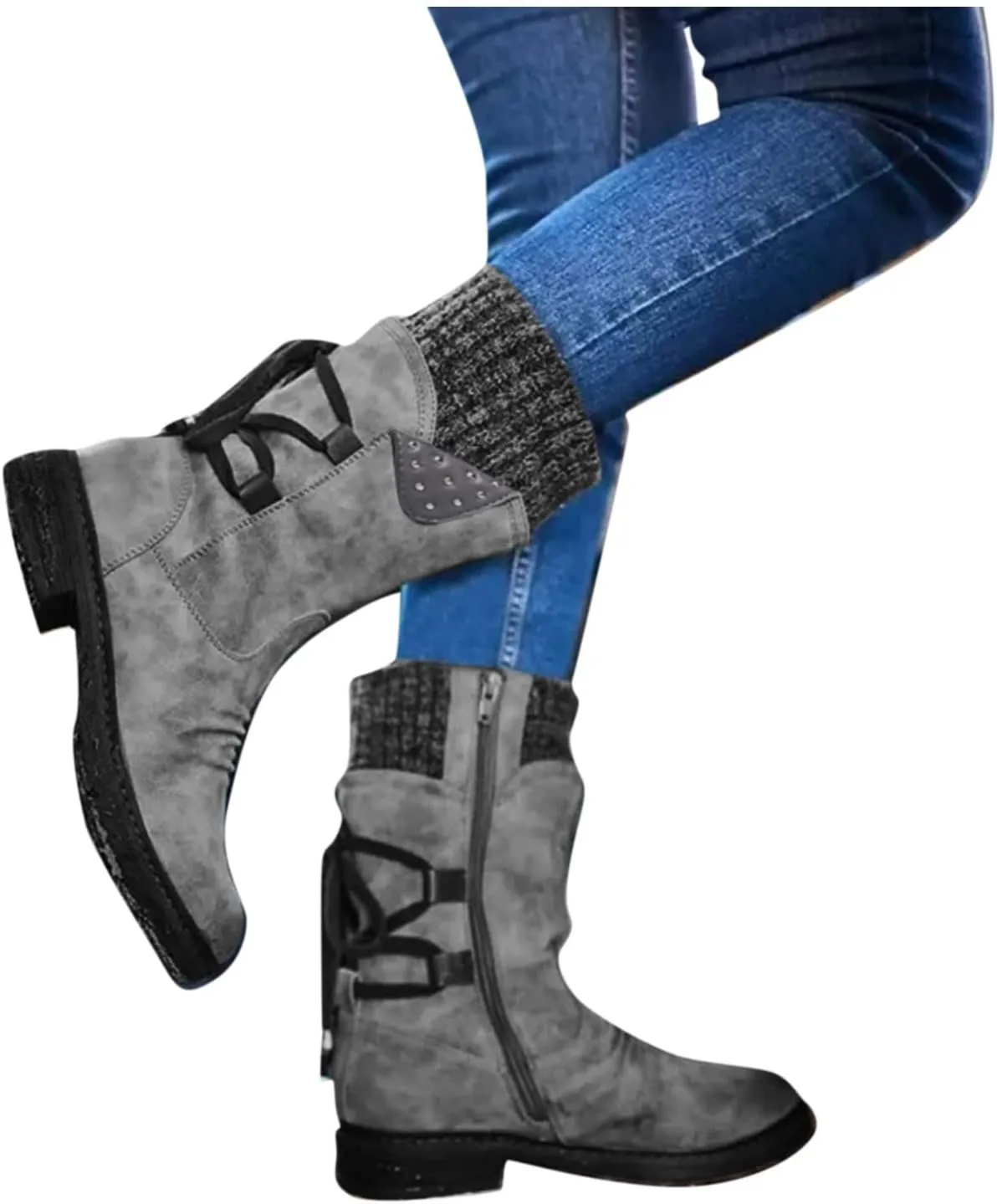Slip on Winter Boots for Women Cute Womens Winter Boots Size 12 Wide Width Women Winter Boots Waterproof Cold Weather Women's Black Winter Boots with Wedge Heel Botas Impermeables Para Invierno Mujer