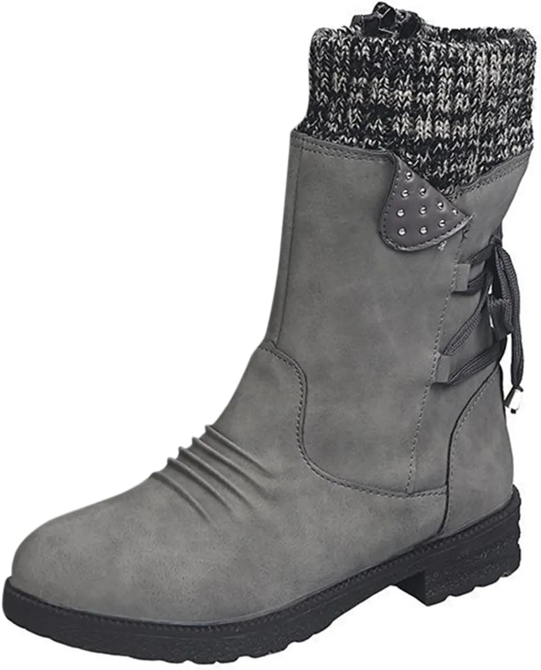 Slip on Winter Boots for Women Cute Womens Winter Boots Size 12 Wide Width Women Winter Boots Waterproof Cold Weather Women's Black Winter Boots with Wedge Heel Botas Impermeables Para Invierno Mujer
