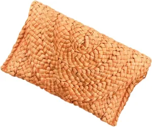 Straw Clutch Purses for Women, Boho Casual Summer Evening Straw Clutch Bag Woven Summer Beach Bag