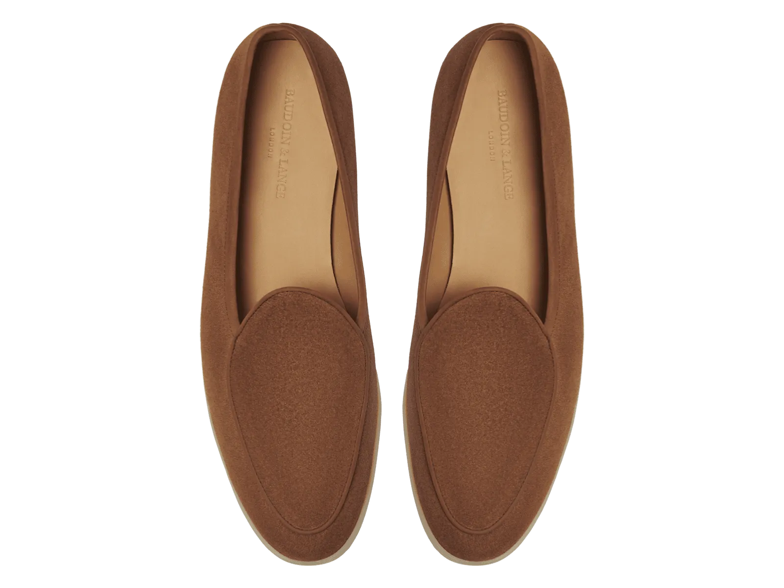 Stride Loafers in Cork Brown Glove Suede with Natural Sole