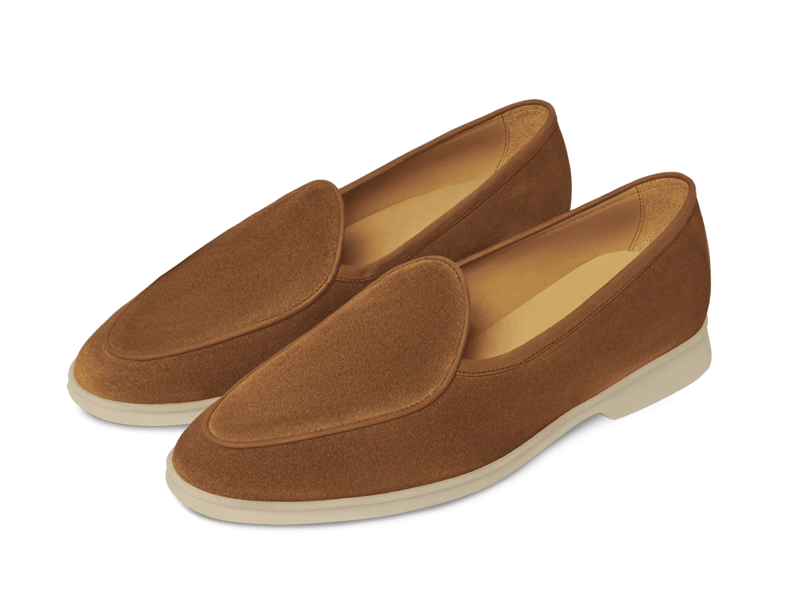 Stride Loafers in Cork Brown Glove Suede with Natural Sole