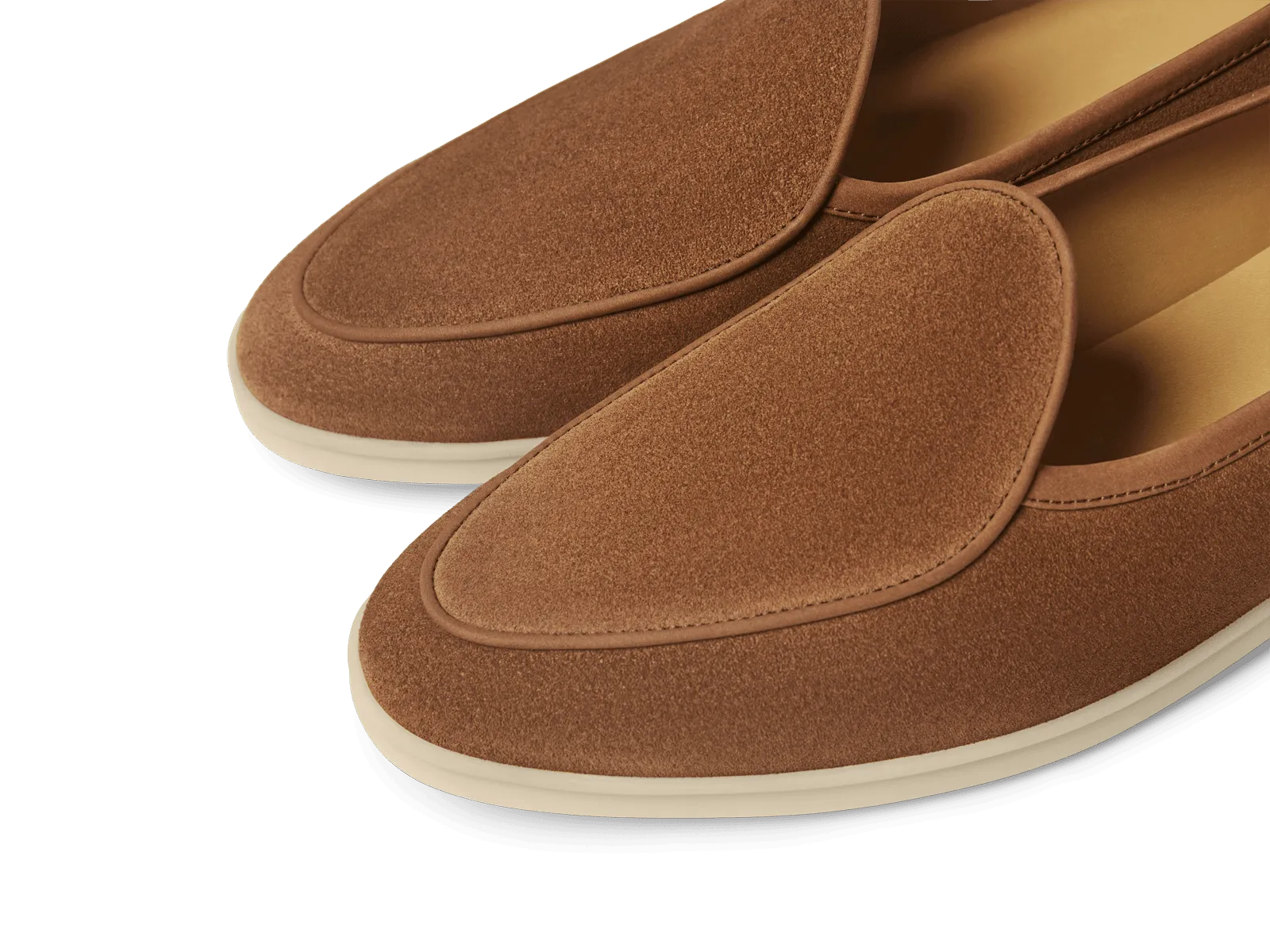 Stride Loafers in Cork Brown Glove Suede with Natural Sole