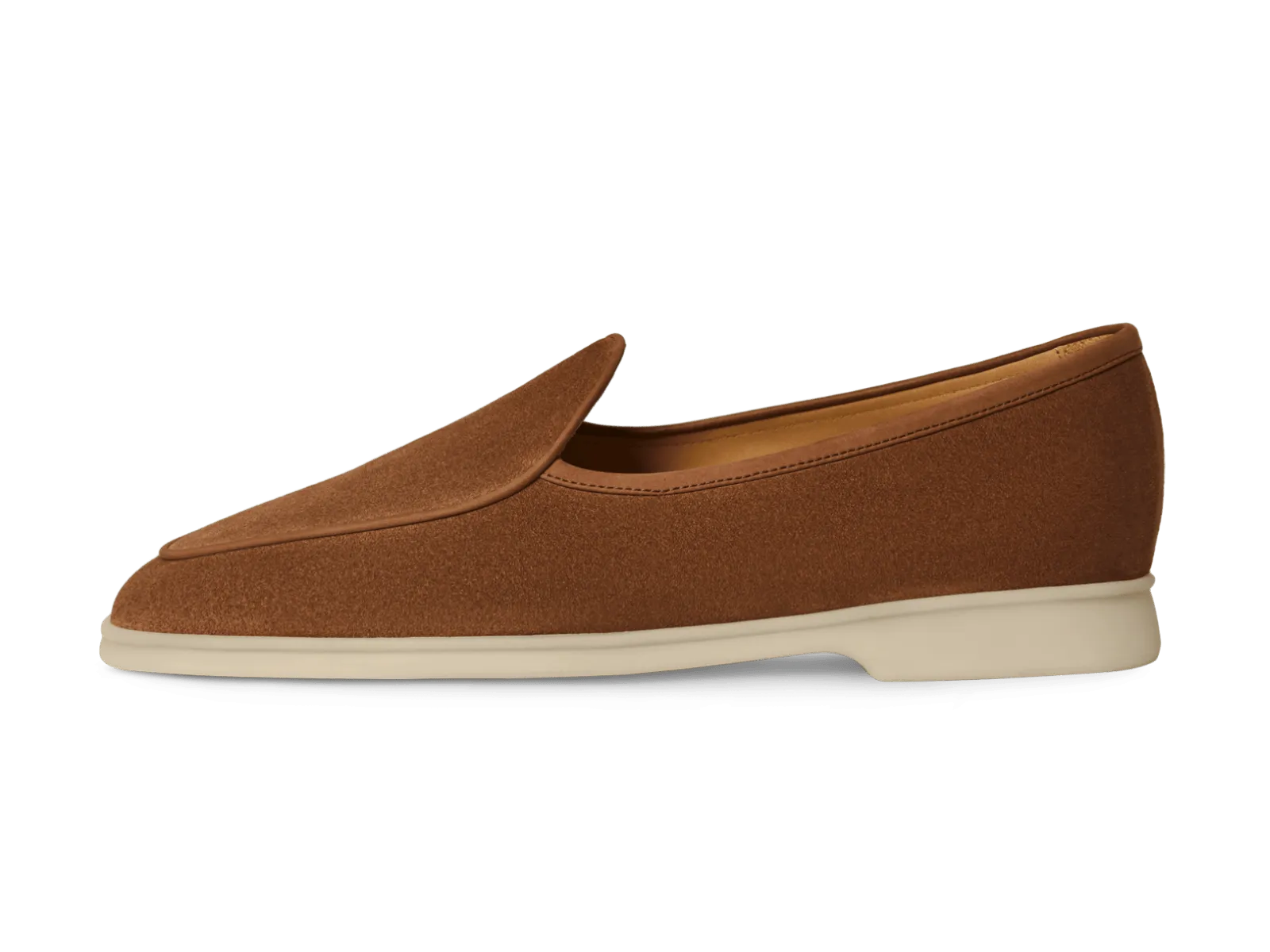 Stride Loafers in Cork Brown Glove Suede with Natural Sole
