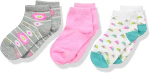 Stride Rite Girls' 3-Pack Quarter Socks
