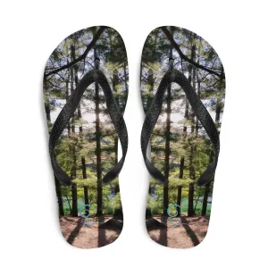 Sun-Filtered Grove of Trees Flip-Flops