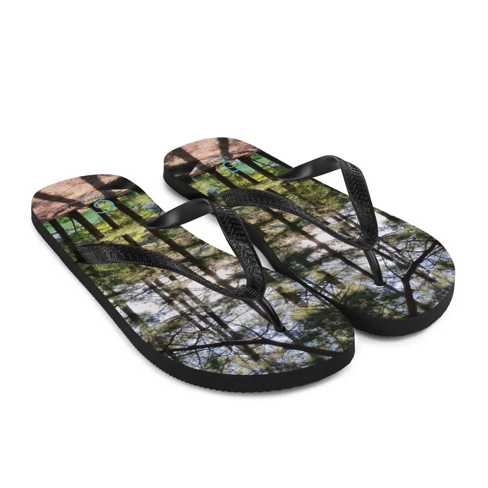 Sun-Filtered Grove of Trees Flip-Flops