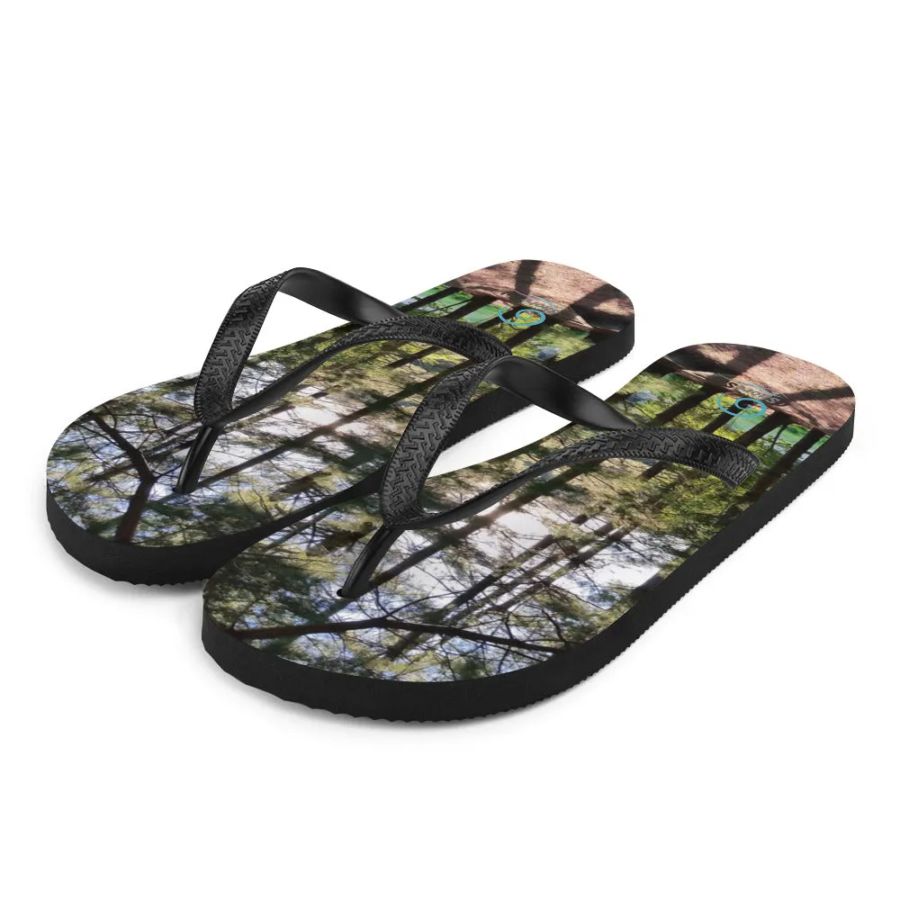 Sun-Filtered Grove of Trees Flip-Flops