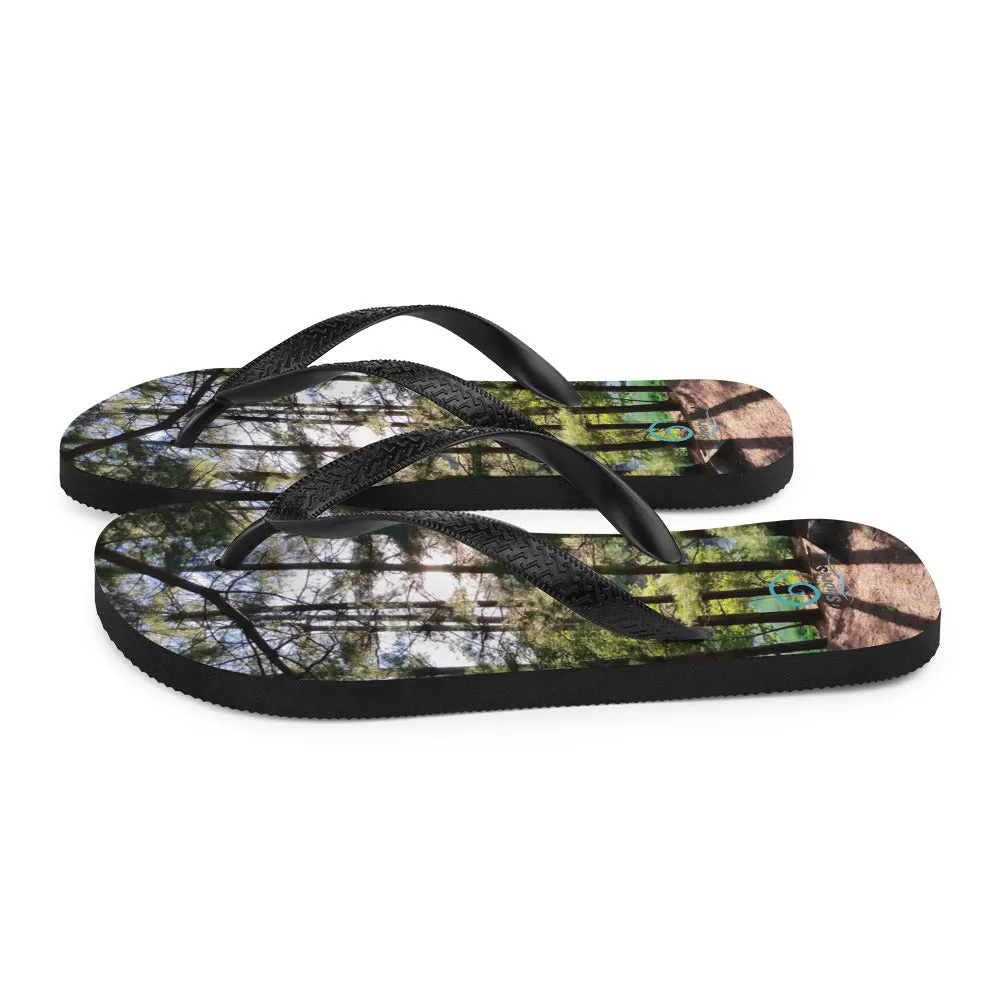 Sun-Filtered Grove of Trees Flip-Flops