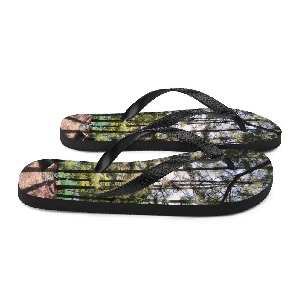 Sun-Filtered Grove of Trees Flip-Flops