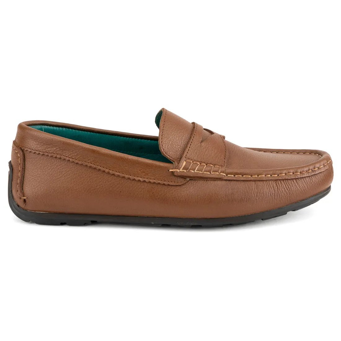 Tan Milled Penny Loafers