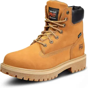 Timberland PRO Men's Direct Attach 6 Inch Soft Toe Insulated Waterproof Industrial Work Boot, Wheat Nubuck, 10.5 M