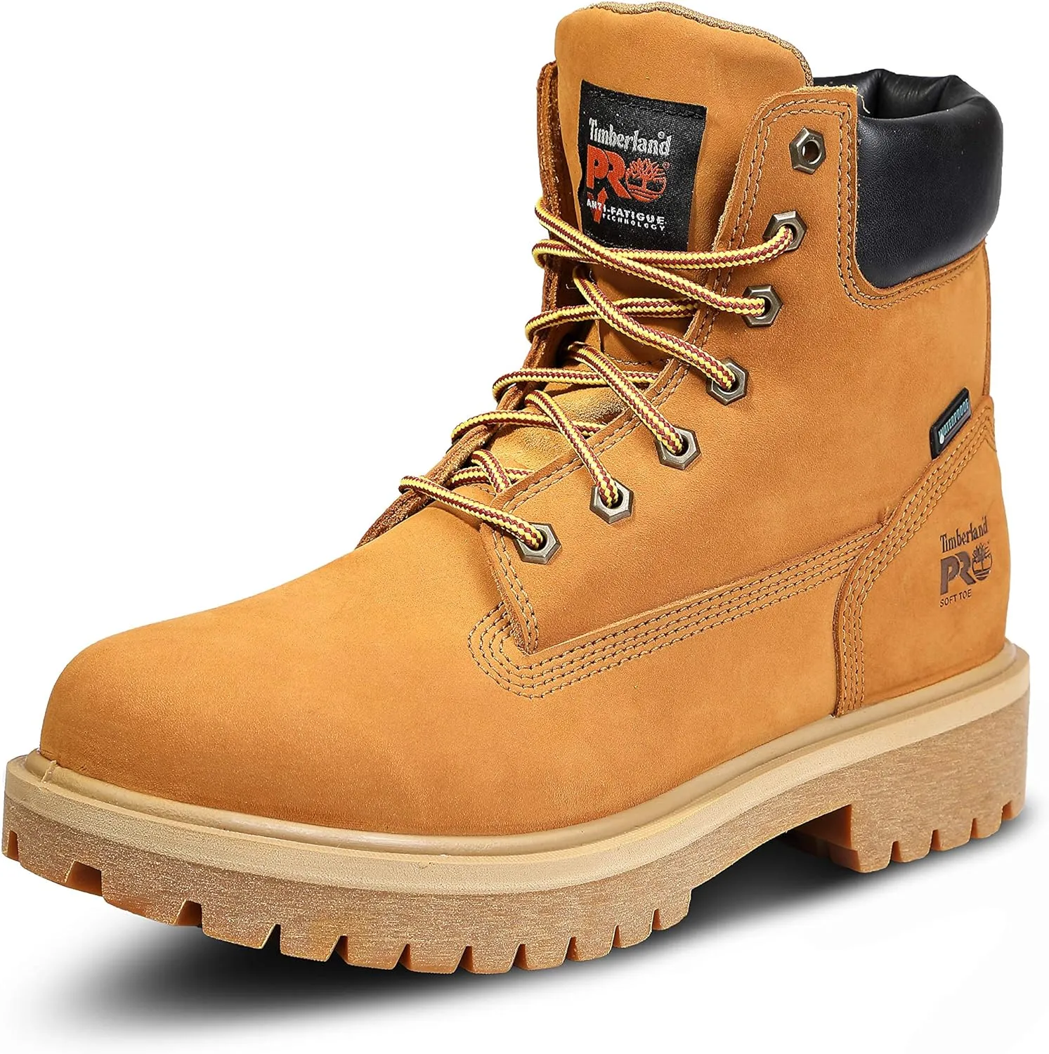 Timberland PRO Men's Direct Attach 6 Inch Soft Toe Insulated Waterproof Industrial Work Boot, Wheat Nubuck, 10.5 M