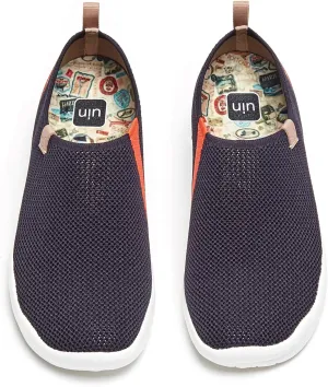 UIN Men's Walking Travel Shoes Slip On Canvas Casual Loafers Lightweight Comfort Fashion Sneaker Happy Doggies