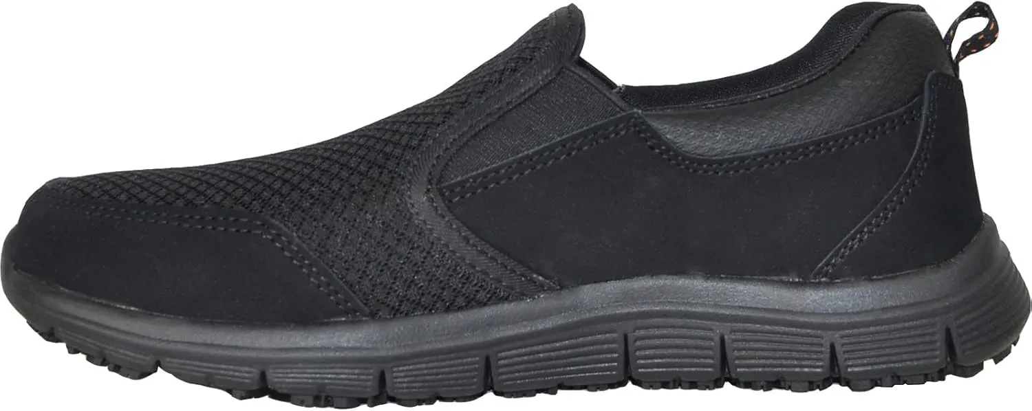 VANGELO Women Professional Slip Resistant Work Sneaker Shoe for Food Service Health Care Nurse AVA and ARIA Black