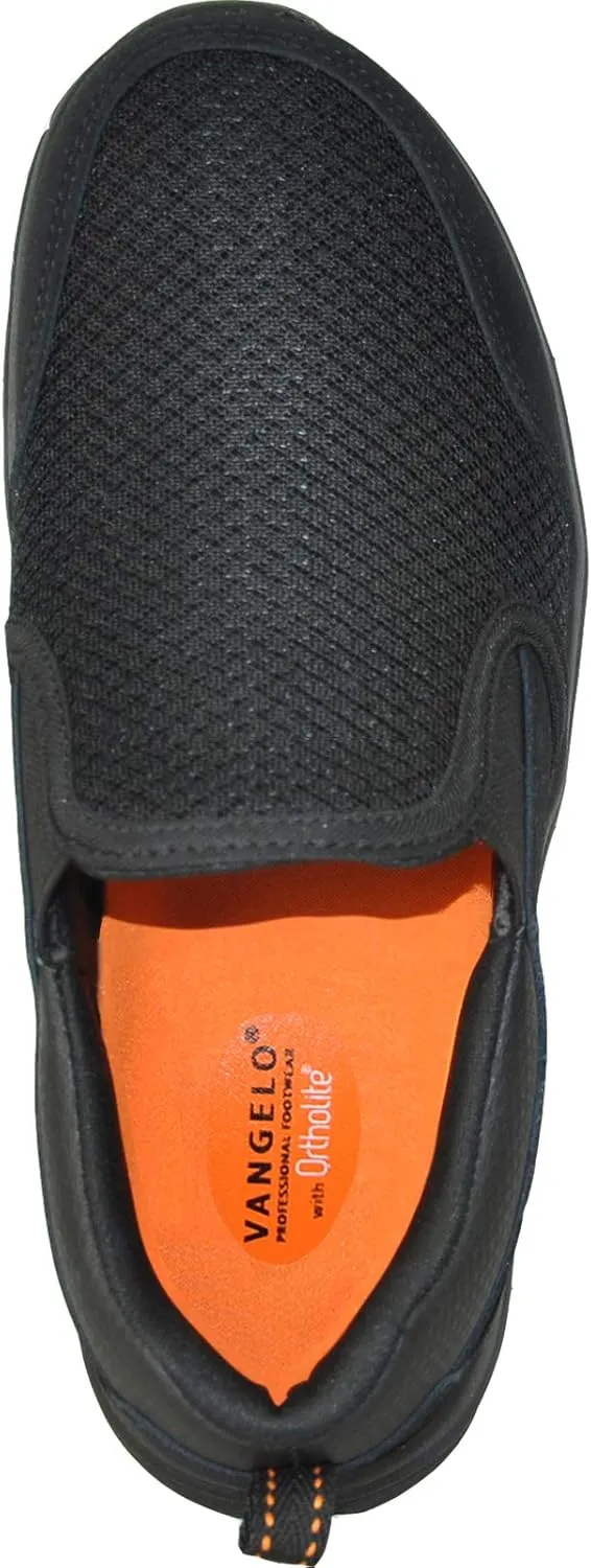 VANGELO Women Professional Slip Resistant Work Sneaker Shoe for Food Service Health Care Nurse AVA and ARIA Black