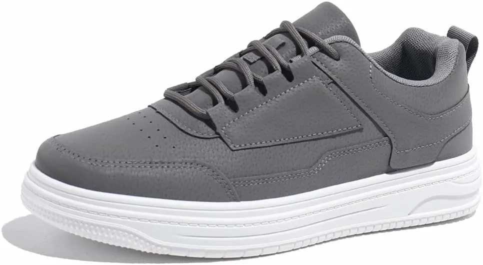 VAXAV Men's Fashion Low Top PU Flats Sneakers Skate Walking Driving Shoes