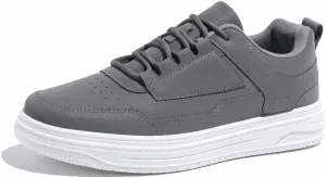 VAXAV Men's Fashion Low Top PU Flats Sneakers Skate Walking Driving Shoes