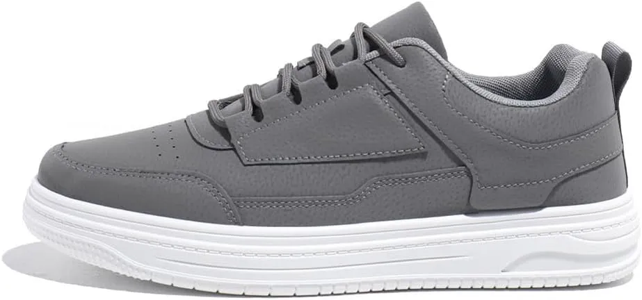 VAXAV Men's Fashion Low Top PU Flats Sneakers Skate Walking Driving Shoes