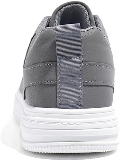 VAXAV Men's Fashion Low Top PU Flats Sneakers Skate Walking Driving Shoes