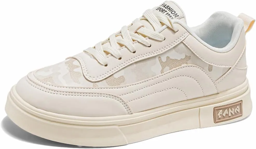 VAXAV Men's Fashion Low Top PU Flats Sneakers Skate Walking Driving Shoes