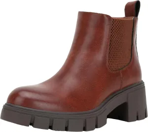 Vepose Women's 936 Chelsea Ankle Boots Platform Lug Sole Elastic Slip on Booties