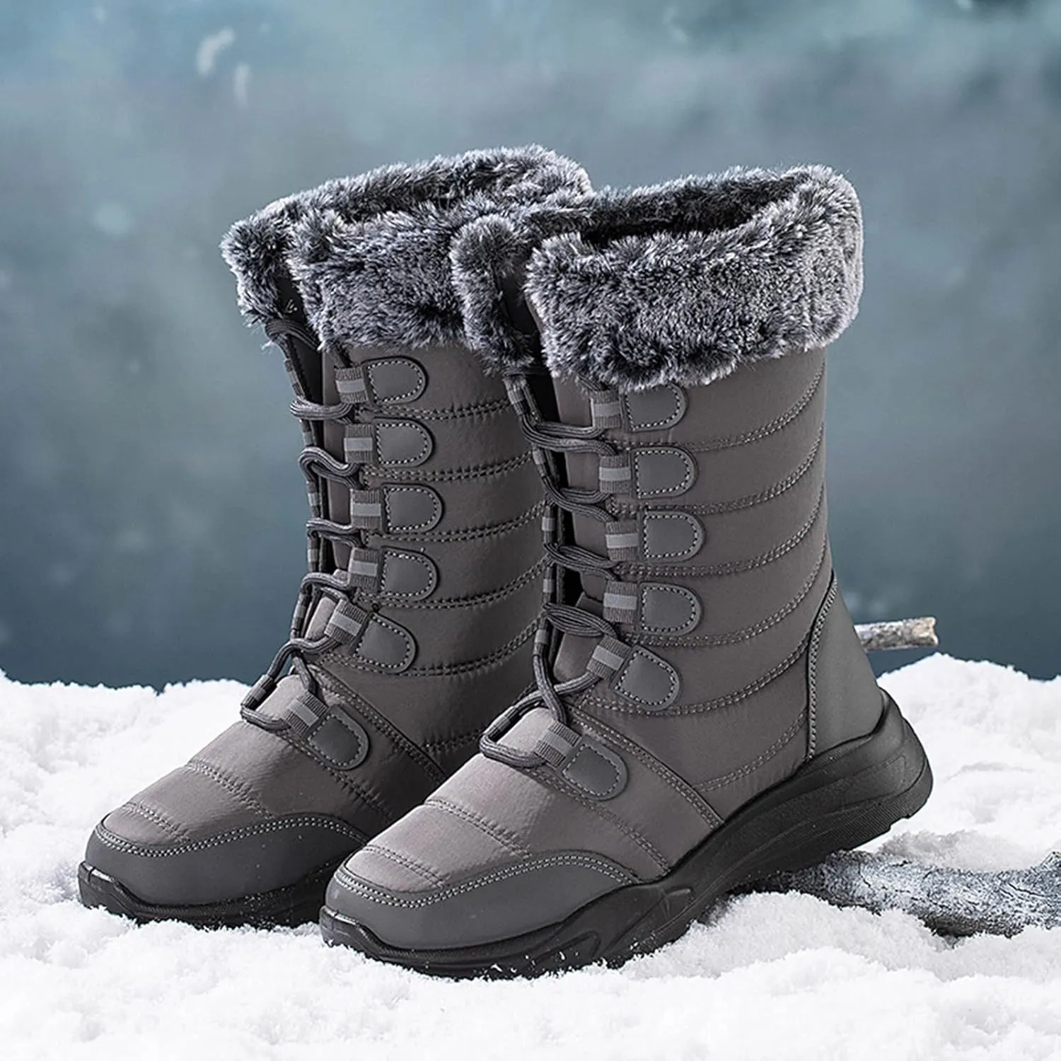 Winter Boots for Women Wide Width 11 Short Waterproof Winter Boots for Woman Womens Winter Boots Waterproof Warm Woman Winter Boots Knee High Wide Calf Snow Shoes for Women Extra Wide