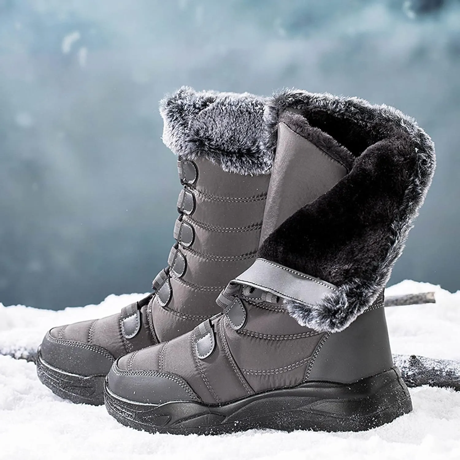 Winter Boots for Women Wide Width 11 Short Waterproof Winter Boots for Woman Womens Winter Boots Waterproof Warm Woman Winter Boots Knee High Wide Calf Snow Shoes for Women Extra Wide