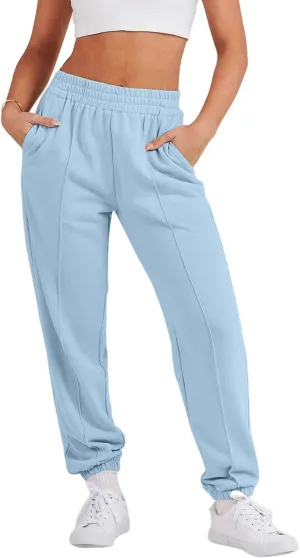 Womens Cinch Bottom Baggy Sweatpants Casual Solid Color Vintage Pants Lightweighter Elastic Waist Trousers