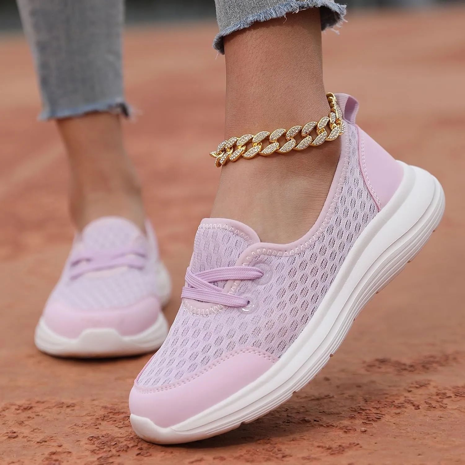 Women's Comfortable Loafers Casual Slip-On Walking Shoes Lightweight Breathable Shoes Summer Shoes Flats Sneakers