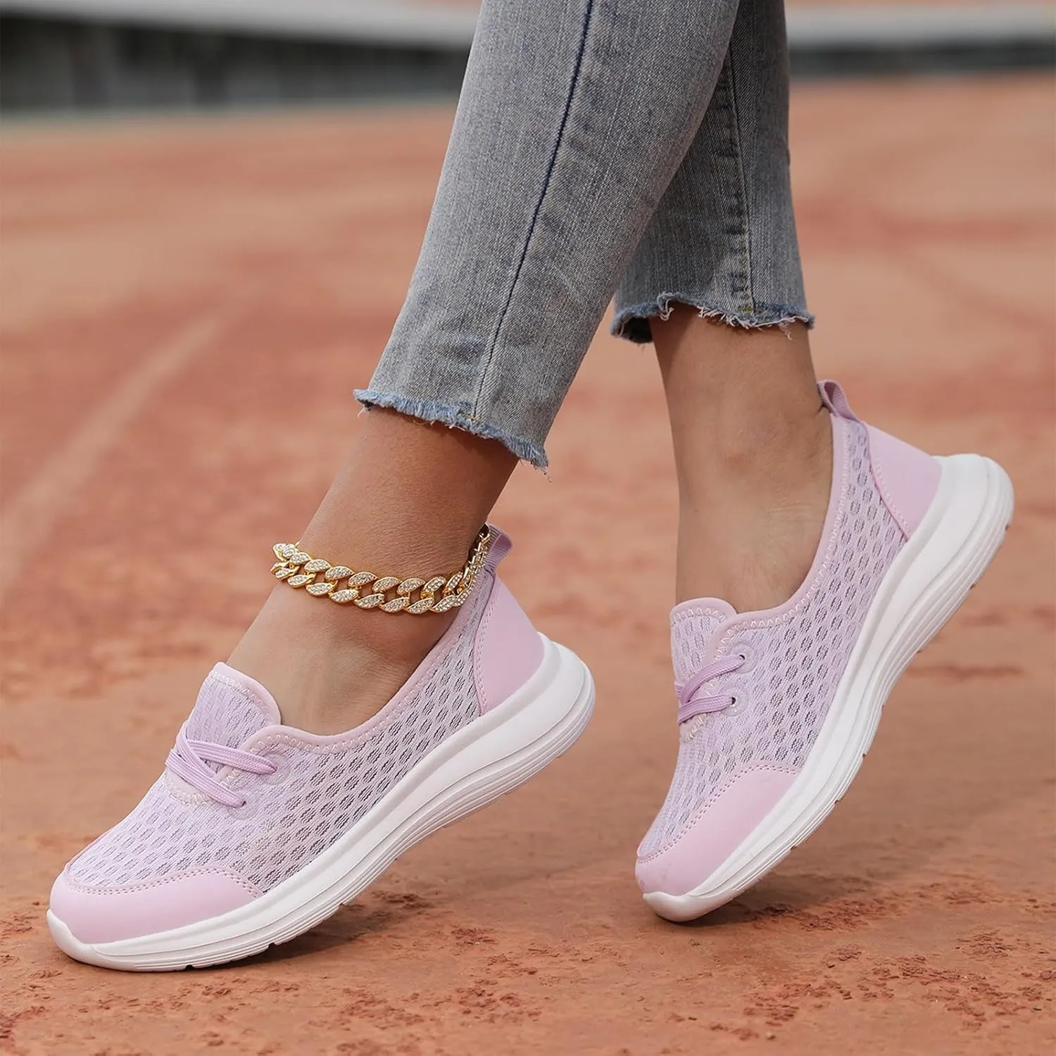Women's Comfortable Loafers Casual Slip-On Walking Shoes Lightweight Breathable Shoes Summer Shoes Flats Sneakers