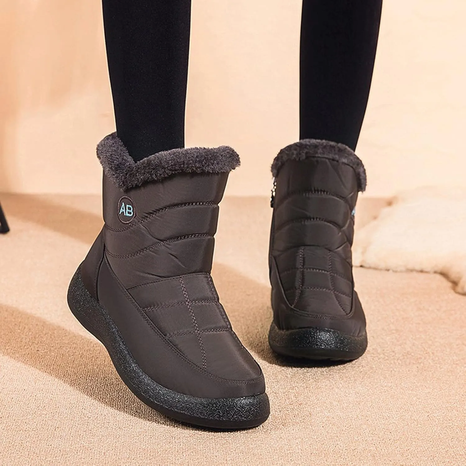 Womens Winter Boots Waterproof Wide Leg Womens Winter Dress Boots Size 12 Women Winter Boots Extra Wide Width Winter Boots for Women Waterproof Size 11 Snow Boots for Waterproof