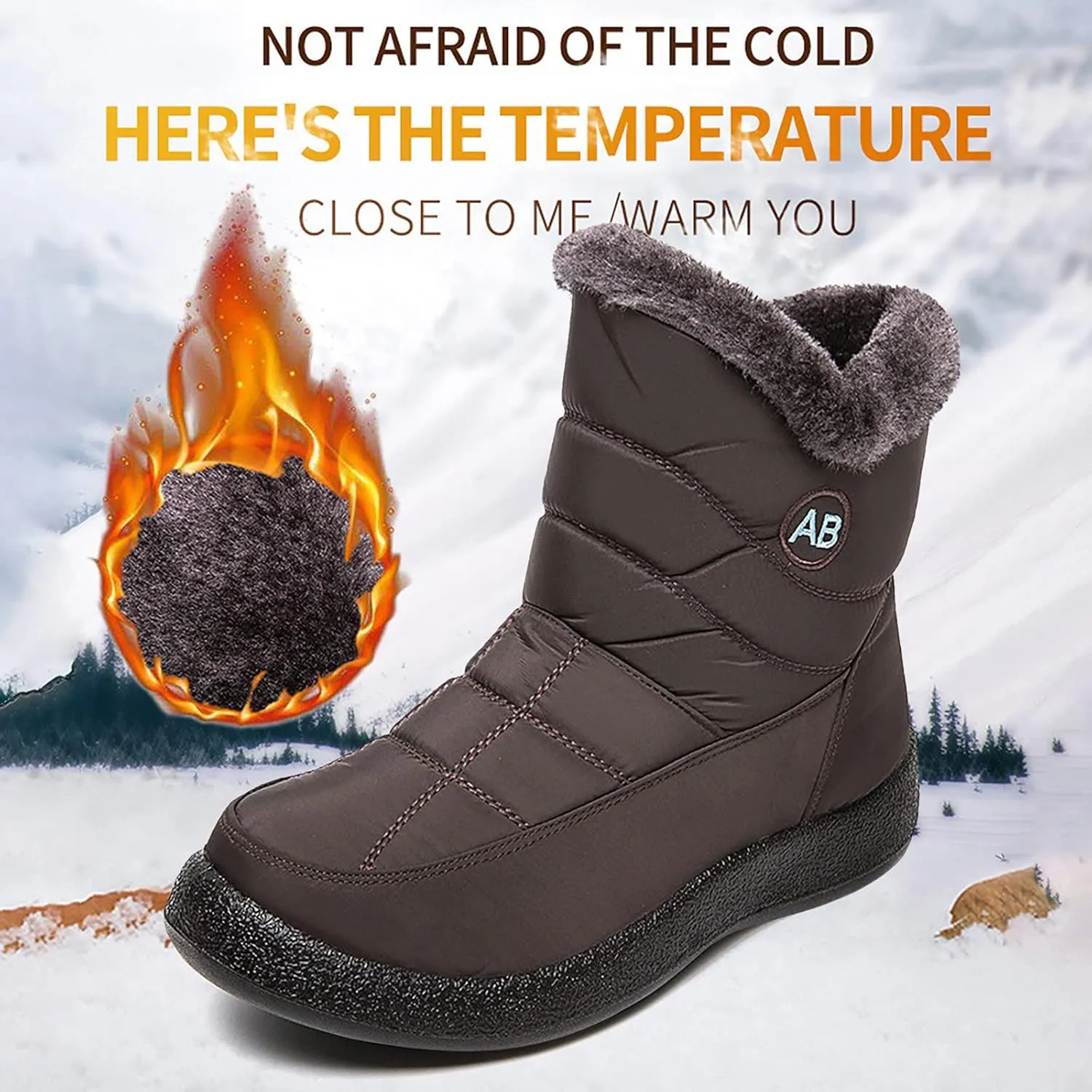 Womens Winter Boots Waterproof Wide Leg Womens Winter Dress Boots Size 12 Women Winter Boots Extra Wide Width Winter Boots for Women Waterproof Size 11 Snow Boots for Waterproof