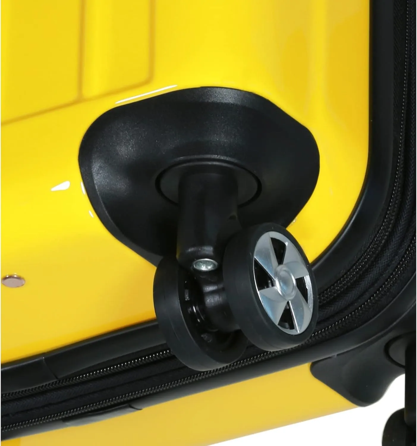 World Traveler Contour Hardside Spinner Luggage TSA Lock, Yellow, 3-Piece Set