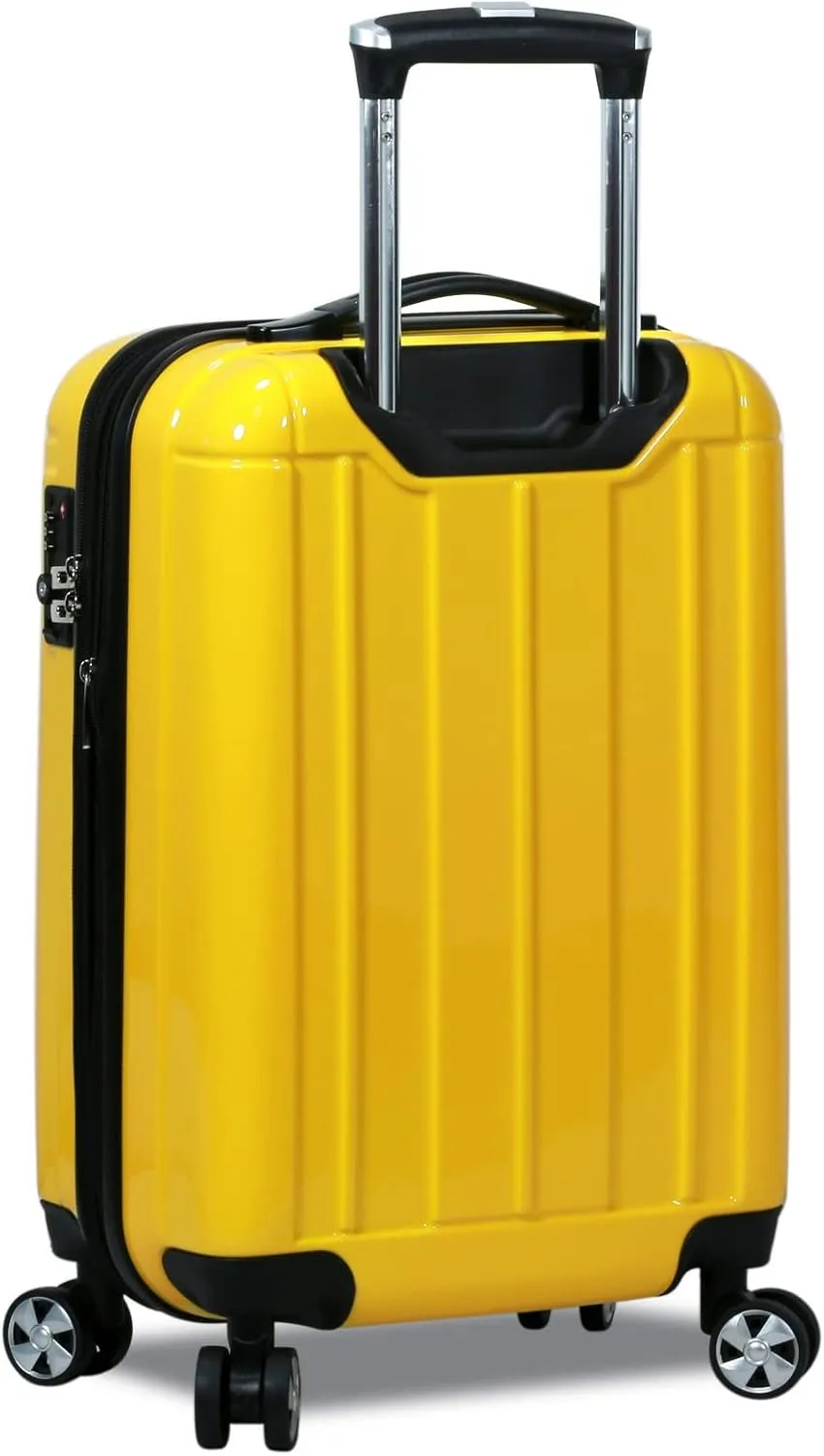 World Traveler Contour Hardside Spinner Luggage TSA Lock, Yellow, 3-Piece Set