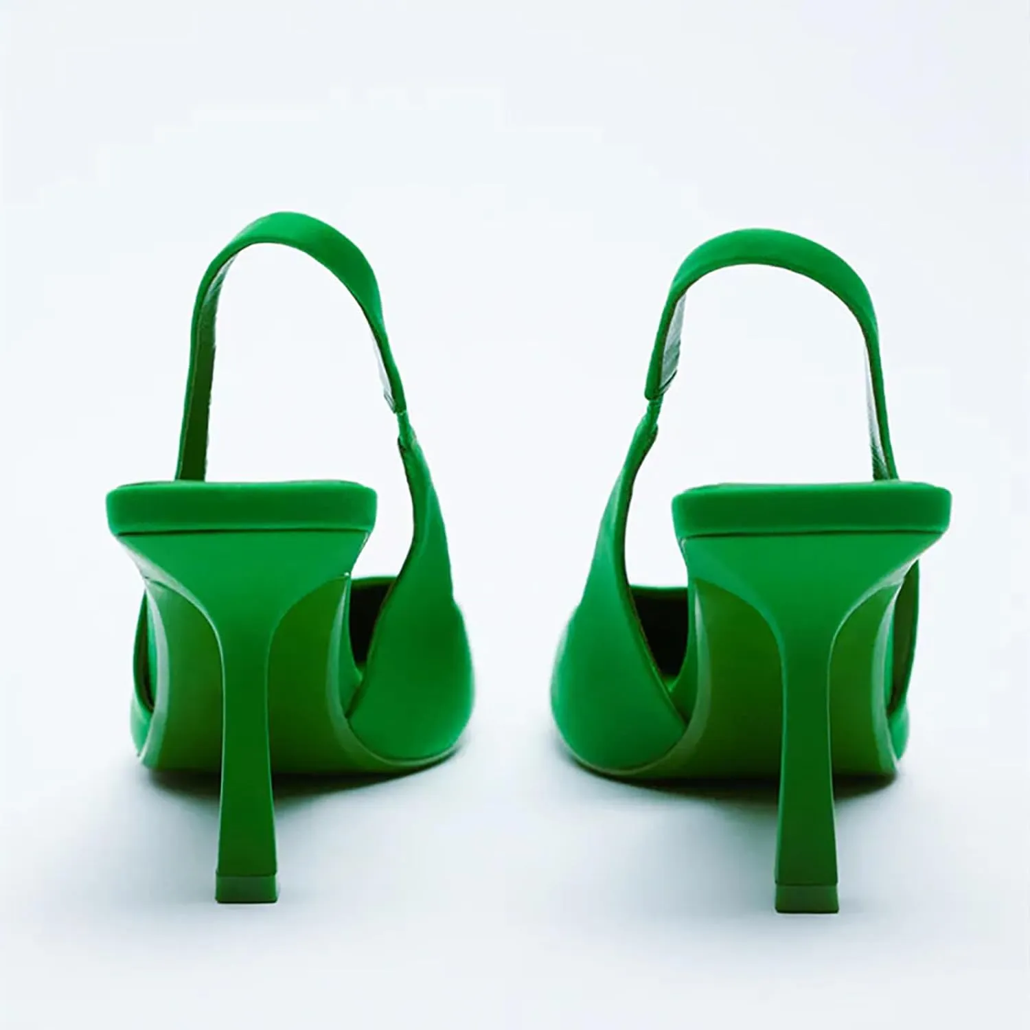 YIBLBOX Women Pointy Toe High Heel Slingback Slip on Mid Heels Sandals Dress Shoes Evening Prom Pumps