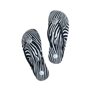 Zebra Platform Flip Flops