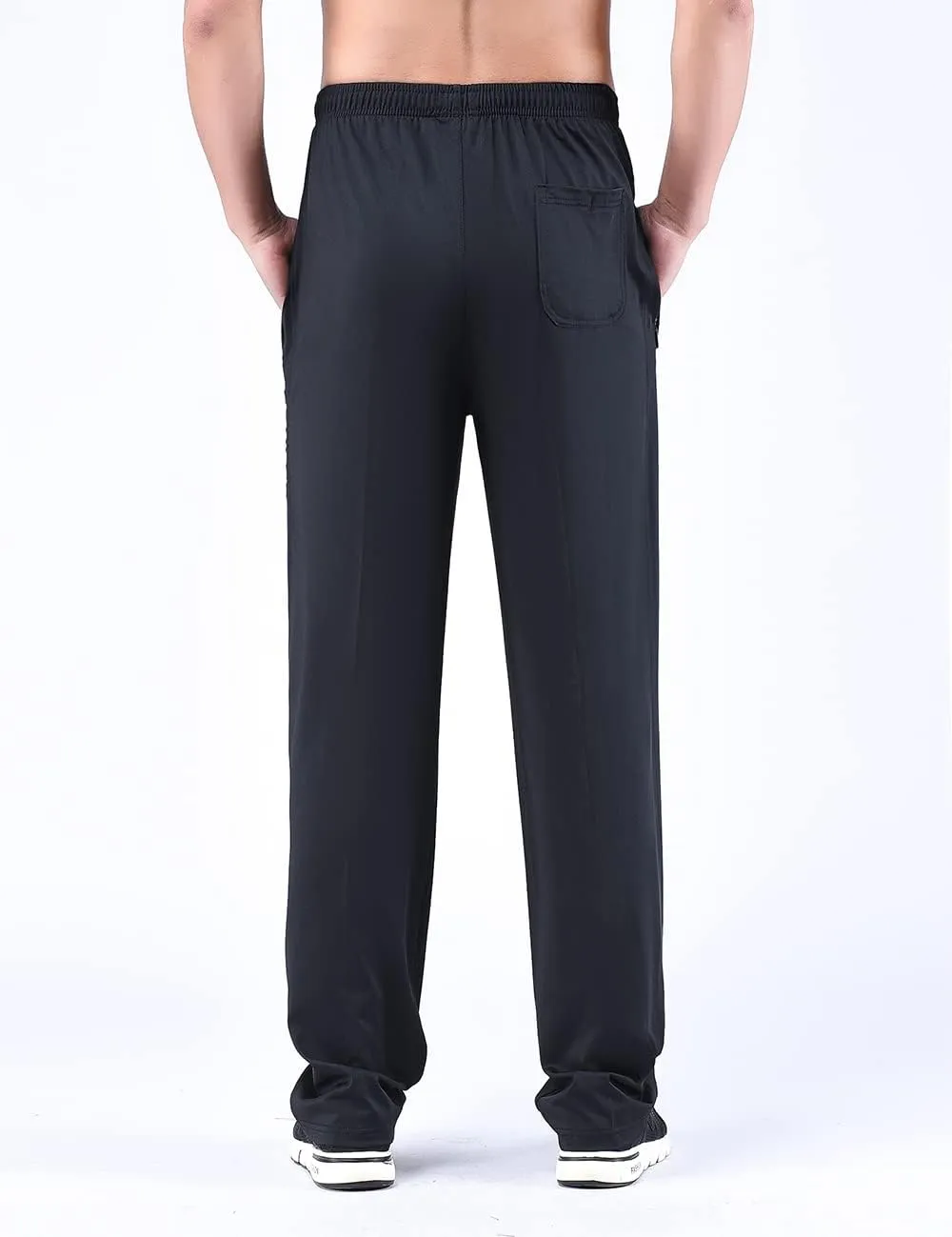 Zoulee New Men's Front Zipper Fly Open-Bottom Sweatpants Jogger Pants